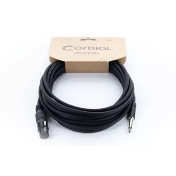 Cordial EM 10 FP XLR auf 6,3 mm Mono-Klinke Audiokabel 10 m Schwarz 14752