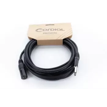 Cordial EM 5 MP XLR auf 6,3 mm Mono-Klinke Audiokabel 5 m Schwarz 14753