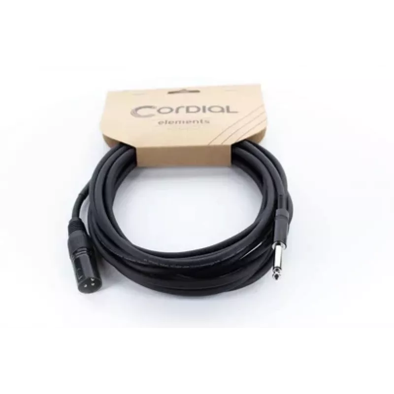 Cordial EM 5 MP XLR auf 6,3 mm Mono-Klinke Audiokabel 5 m Schwarz 14753