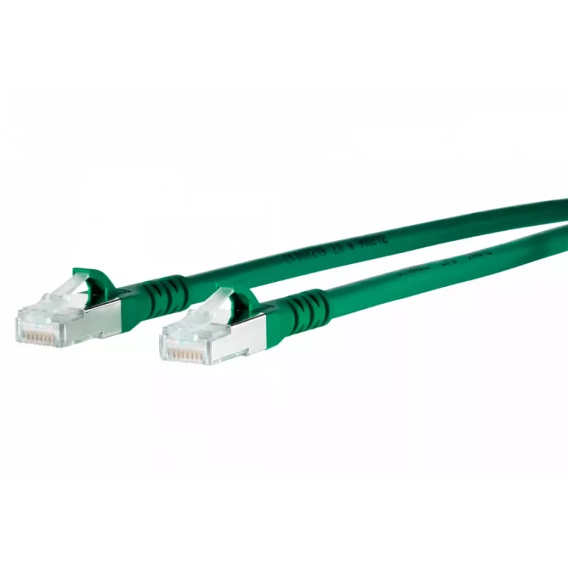 METZ CONNECT 1308450355-E Cat6a S/FTP Patchkabel, 0,3 m, Grün