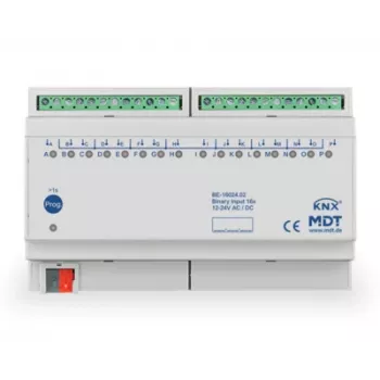 MDT BE-16024.02 Binäreingangsmodul 16-Kanal 8TE DIN-Schiene 24V AC/DC KNX