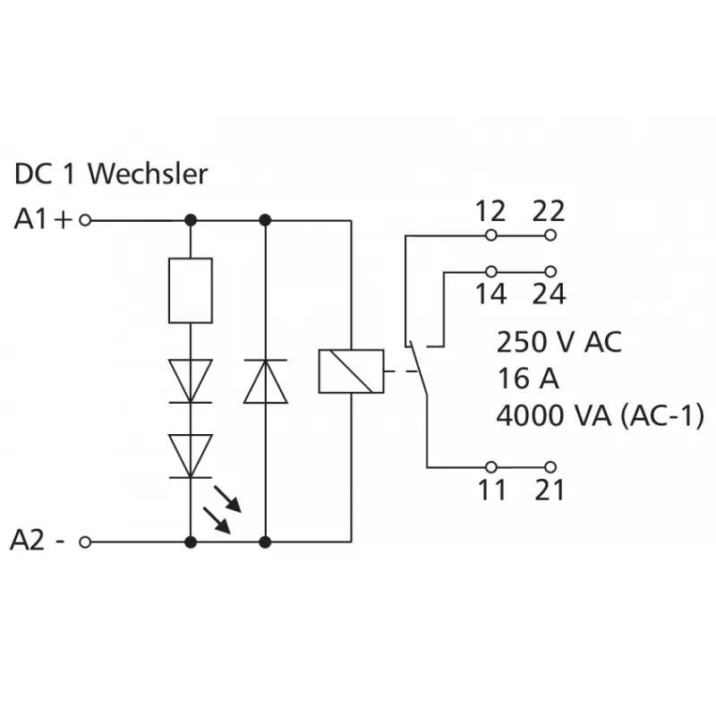 METZ Connect RM21 24 V DC Miniatur-Leistungsrelais, 1 Wechsler (SPDT), 10 A, PCB-Montage 11051125