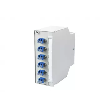 Metz 15024A07406-E OpDAT REGpro VIK 6xLC-D OS2 Glasfaser-Verteilbox, Reinweiß RAL 9010