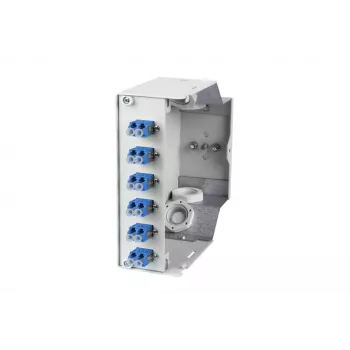 Metz 15024A07406-E OpDAT REGpro VIK 6xLC-D OS2 Glasfaser-Verteilbox, Reinweiß RAL 9010