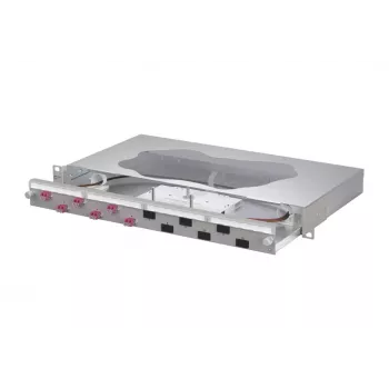 METZ CONNECT 6-Port LC-Duplex OM4 Glasfaser-Splice-Patchpanel 1U 19 Zoll Schwarz 1504677506-F