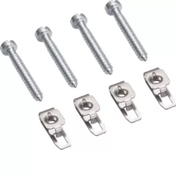 Hager ZZ44SF DIN-Schienen-Montagehalterung, 4er-Pack, Grau