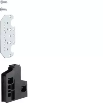 HAGER UZ02S2 PE/N Sammelschienenhalter, universN Serie, 2 Stück, Grau