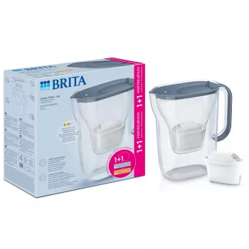 Brita Style Essential Stone Blue Wasserfilterkanne mit 2 MAXTRA PRO Filtern (140809)