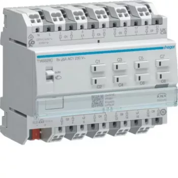 Hager TYAS628C 8-Kanal-Rollladen-/Jalousieaktor KNX 230V
