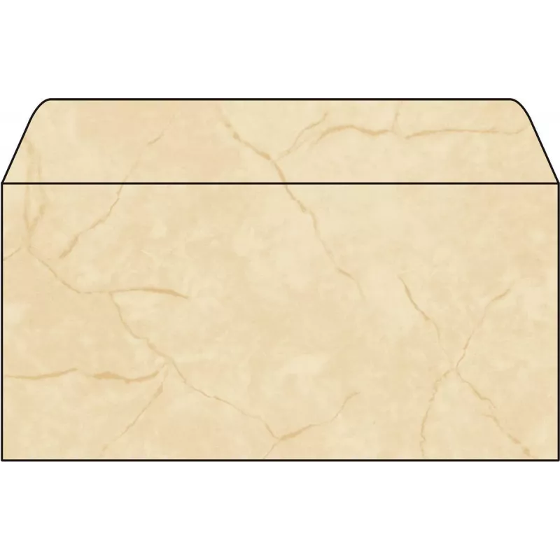 Sigel DU185 Briefumschlag DIN lang (DL, 110 x 220 mm), granitbeige, 90 g/m², gummiert