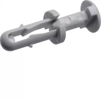 Hager L5067 Spreizniet, 6 mm Bohrlohr, 3-8 mm Klemmstärke, halogenfrei, grau