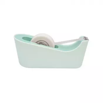 3M Scotch C18 Minzgrüner Tischabroller mit Magic Tape, 19 mm x 7,5 m, Transparent
