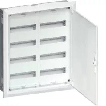 HAGER Unterputz-Verteilerschrank FWU42S, 96 Moduleinheiten, 4 Reihen, IP30, Weiß