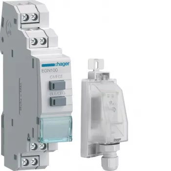 HAGER EGK100 Digitale Wochenzeitschaltuhr mit Bluetooth und DIN-Schienen-Montage