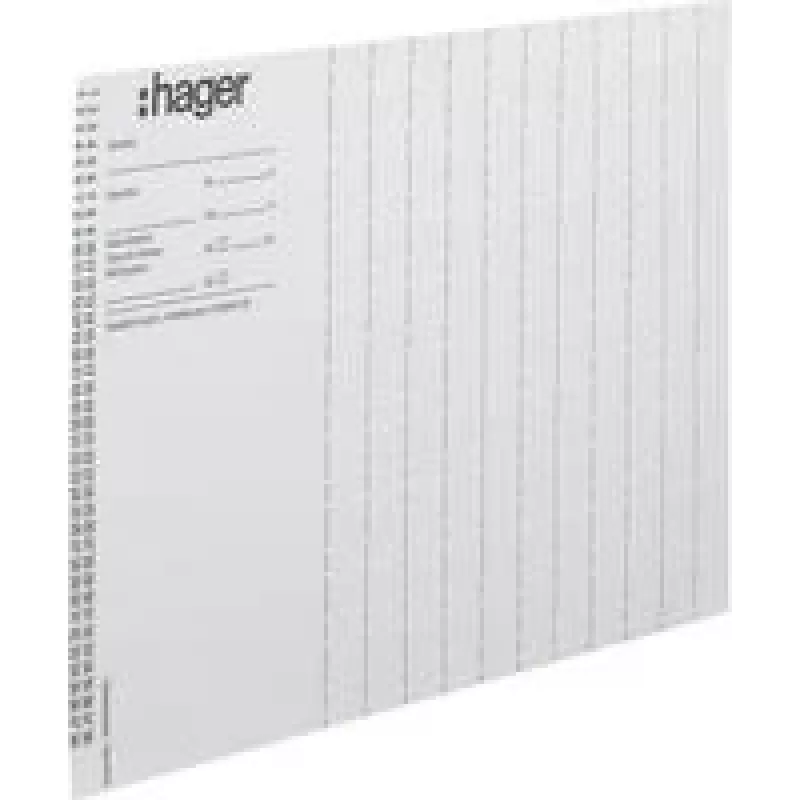 HAGER ZZ90B Beschriftungsbögen für Legrand Mosaic Module, A4, Weiß, 10er-Pack