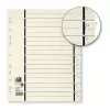 ELBA Register mit Perforation, DIN A4 überbreit, Kraftkarton 230 g/m², schwarzer Linienaufdruck 1-10 (06457)