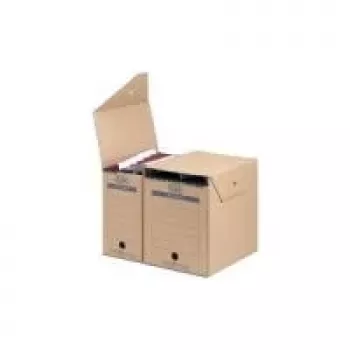 ELBA Hängeregistratur-Archivbox tric System Standard, Naturbraun, DIN A4, Wellpappe, allseitig geschlossen (83524)