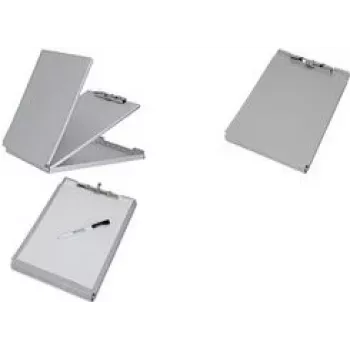 MAUL MAULcase Klemmbrett mit Aufbewahrungsfach, DIN A4, Aluminium, 8 mm Klemmweite, Öffnung oben, Silber 2354808