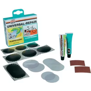 PROFEX REMA TIP TOP Universal Reifenpannenset, 16-teiliges Set in Hartschalenbox, für Fahrradschläuche und kleine aufblasbare Artikel (60662)