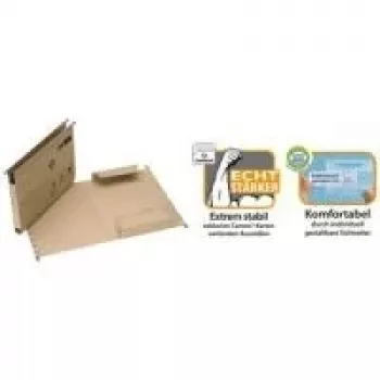 ELBA ULTIMATE A4 Hängeregistratur mit Seitenklappen, Chamois, 25er-Pack 85449