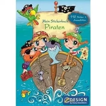 AVERY Sticker-Spielbuch, DIN A5, Piraten, 5 Spielwelten, wiederverwendbare Sticker 57797