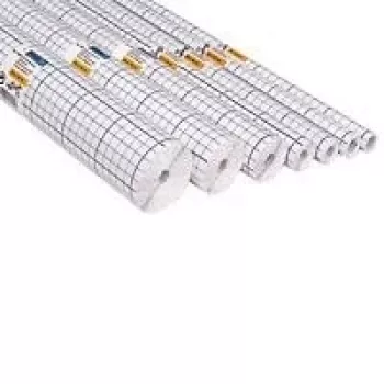 HERMA Buchschutzfolie, selbstklebend, 400 mm x 25 m, transparent, glänzendes PP, Rasterlinien 7025