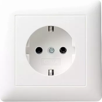 GIRA Standard 55 Schuko Steckdose mit Vollplatte, Reinweiß Seidenmatt (0440 27)