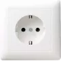 GIRA Standard 55 Schuko Steckdose mit Vollplatte, Reinweiß Seidenmatt (0440 27)