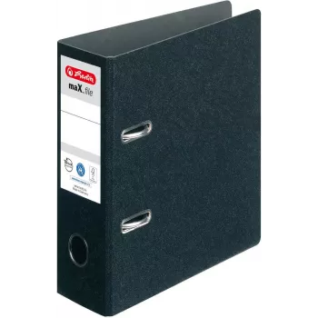 HERLITZ Lever Arch File DIN A5 Hochformat 75 mm Rücken Schwarz 5175807