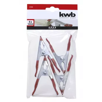 kwb Leimklemmen, Stahlblech, 4-teiliges Set, 100 x 35 mm 927600