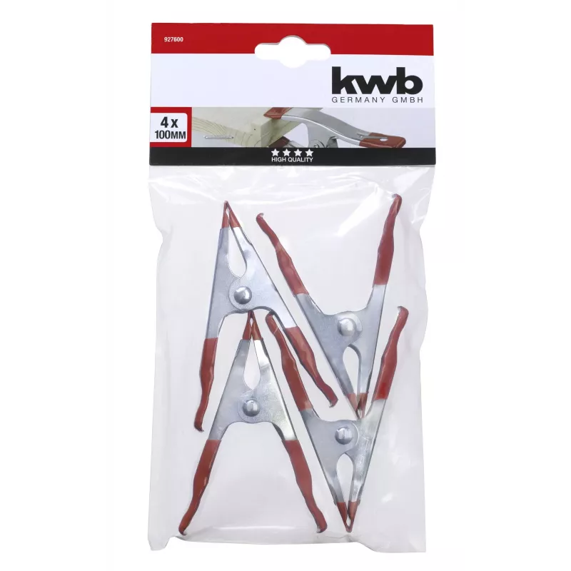 kwb Leimklemmen, Stahlblech, 4-teiliges Set, 100 x 35 mm 927600