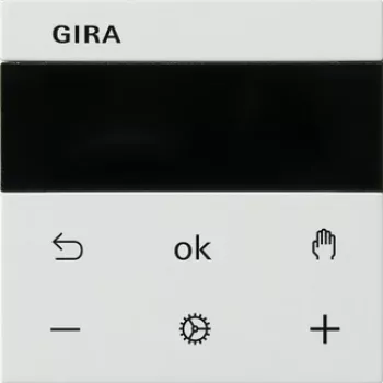 Gira RTR BT System rws 539427 Raumtemperaturregler, Reinweiß Glänzend