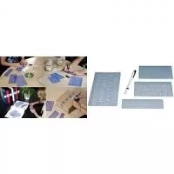WEDO Schriftenschablonen-Set, 5 mm, 10 mm, 20 mm, Transparent, Kunststoffetui (70 12)