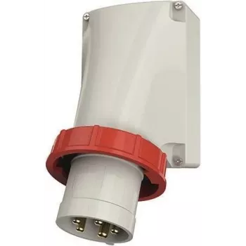 MENNEKES CEE Gerätestecker 5-polig 125A 400V 6h IP67 rechtwinklig Schraubklemmen Rot