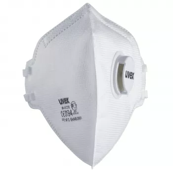 uvex silv-Air classic 3310 FFP3 Atemschutzmaske - Weiß, Textil-Kopfband, PP-Nasenclip, 1 Stück 8763310