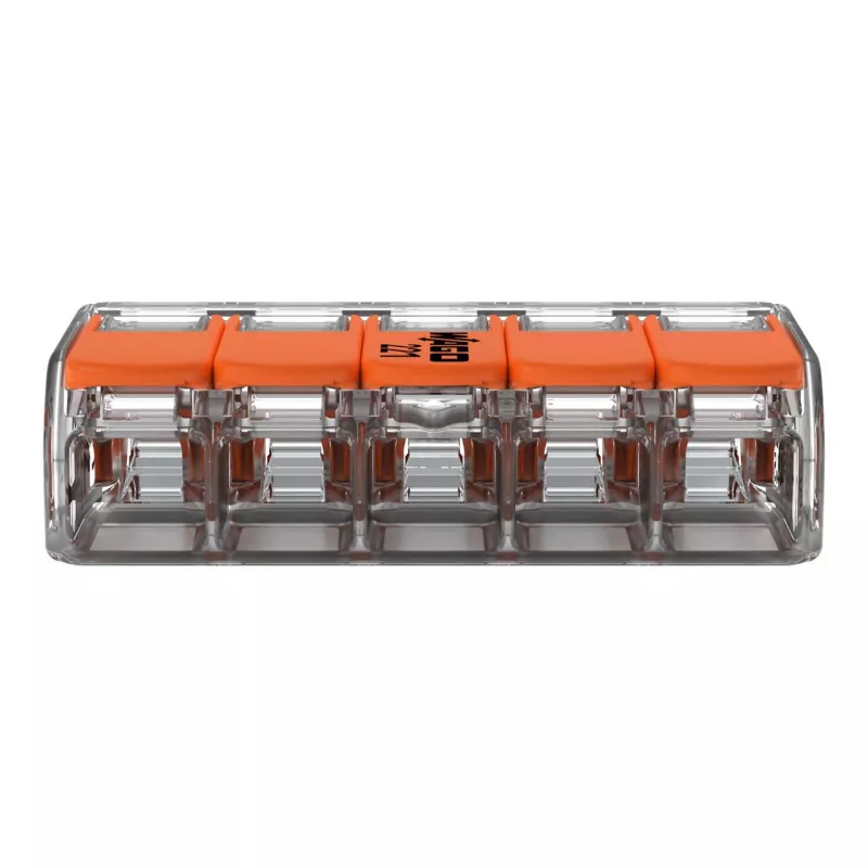 WAGO 221-415 COMPACT Verbindungsklemme 5-Leiter 4 mm², 25er-Pack