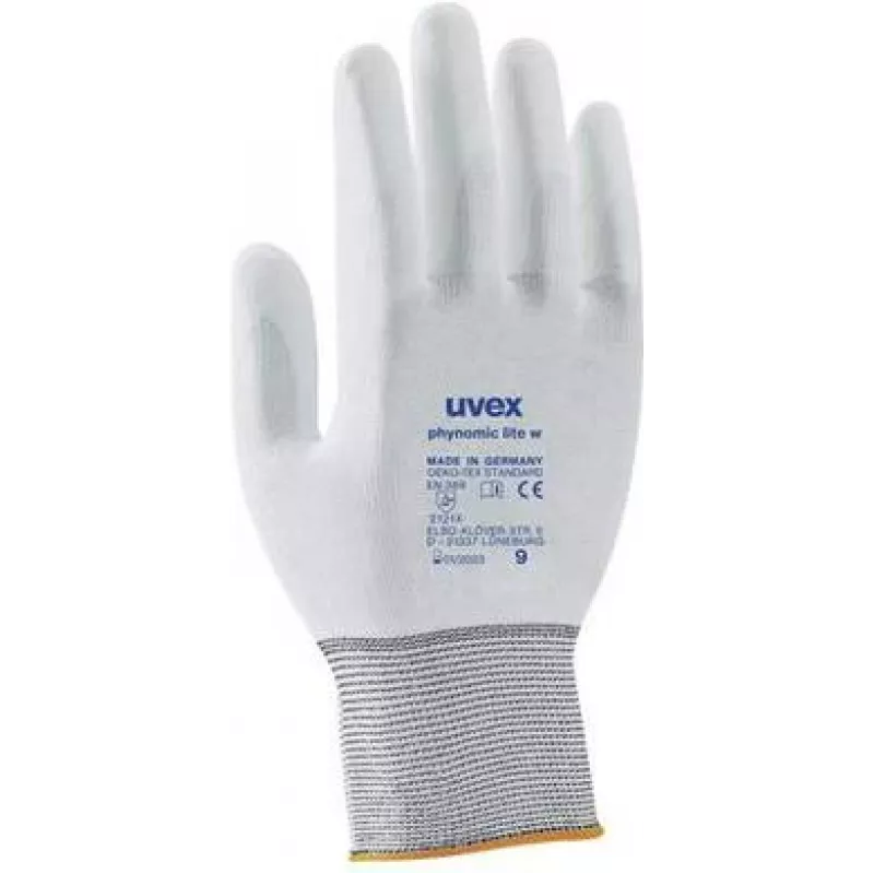 Uvex phynomic lite w Schutzhandschuhe, Größe 9, Grau/Weiß 6004109