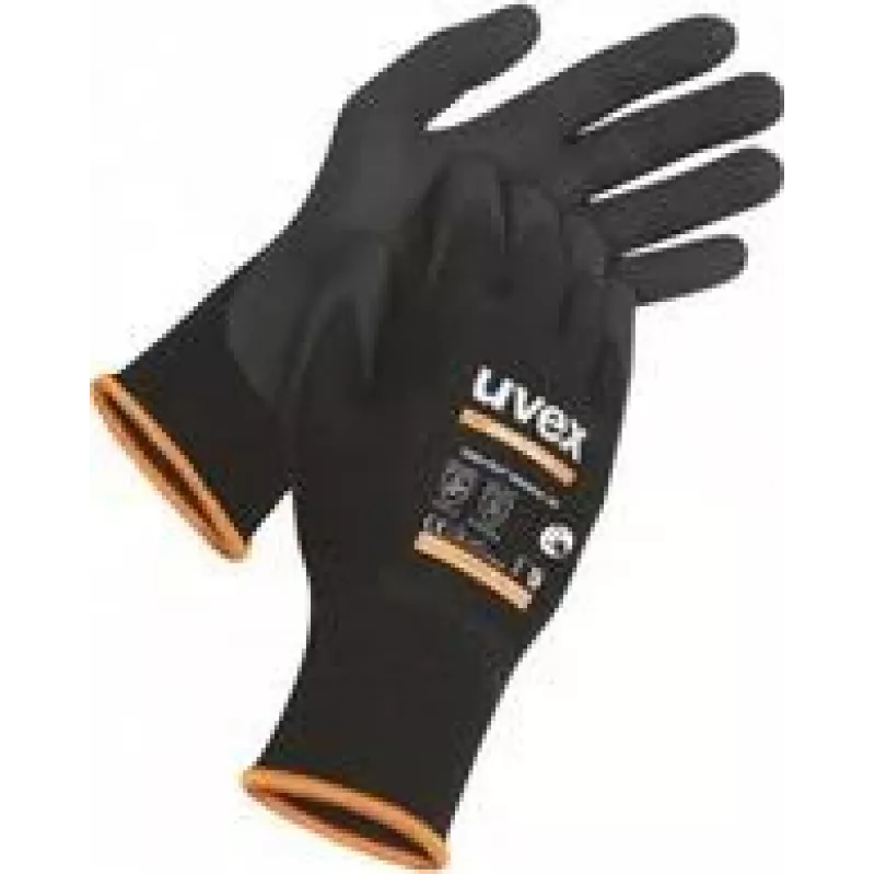 UVEX 6002612 Antistatischer Sicherheitshandschuh, Größe 12, Grau/Schwarz, 1 Paar