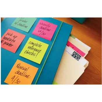 3M Post-it Notes 655-6-POP, 127 x 76 mm, Powerpink, 100 Blatt, wiederablösbar