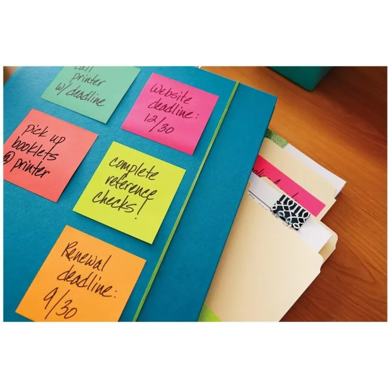 3M Post-it Notes 655-6-POP, 127 x 76 mm, Powerpink, 100 Blatt, wiederablösbar