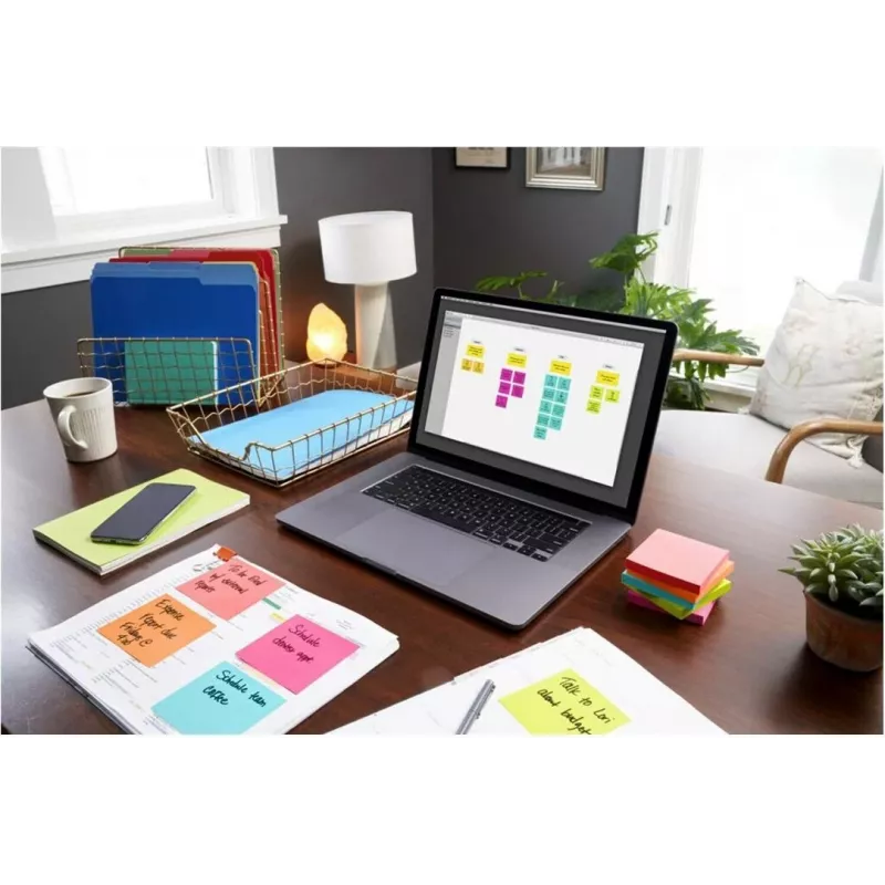 3M Post-it Notes 655-6-POP, 127 x 76 mm, Powerpink, 100 Blatt, wiederablösbar
