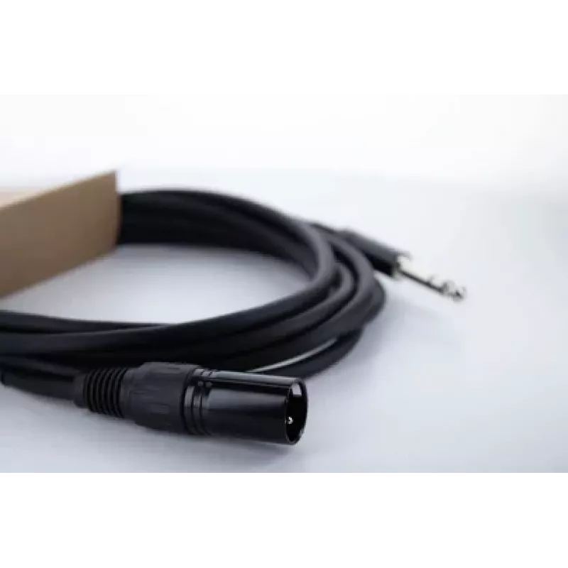Cordial EM 1 MV XLR auf 6,3 mm TRS Klinke Audiokabel 1 m Schwarz 14810