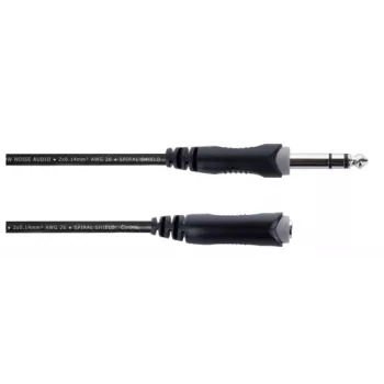 Cordial 14826 6,3 mm Stereo-Klinken-Verlängerungskabel 10 m Schwarz