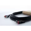 Cordial 14838 RCA Stereo-Audiokabel 6m Schwarz PVC Twin (2x RCA Stecker auf 2x RCA Stecker)