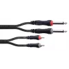 Cordial 14840 Audiokabel 6,3 mm Mono-Klinke auf RCA 1,5 m Schwarz