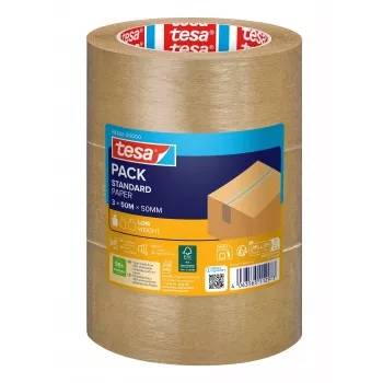 tesa STANDARD ecoLogo® 58292 Verpackungsband Braun 50 m x 50 mm 3 Rollen