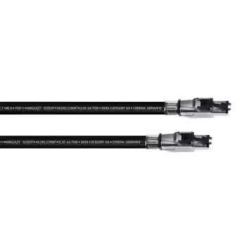 Cordial 15609 CAT 6a SF/UTP Patchkabel 1,5 m Schwarz PUR