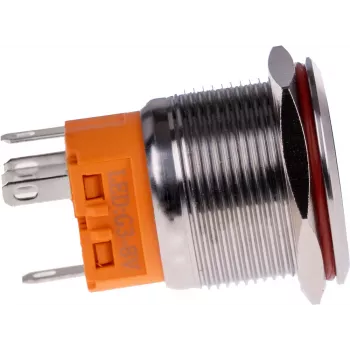 JOY-IT BUTTON22A-M-RD Taster (Schließer), 22 mm, Rot, 250 V AC, 3 A, 1 NO, IP67, IK10