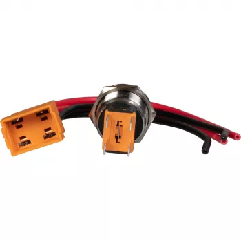 JOY-IT Button22C-02 Drucktastenschalter mit Rastfunktion, Rot, 240 V AC, 15 A, IP67, IK10, Schalttafeleinbau