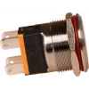 JOY-IT Button22C-02 Drucktastenschalter mit Rastfunktion, Rot, 240 V AC, 15 A, IP67, IK10, Schalttafeleinbau